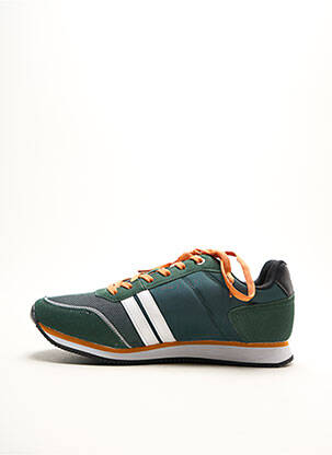 Baskets empiècements bout rond vert SERGIO TACCHINI homme
