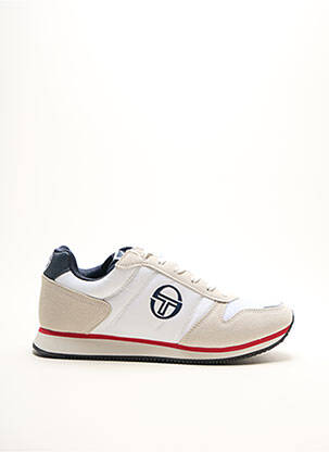 Baskets empiècements bout rond blanc SERGIO TACCHINI homme