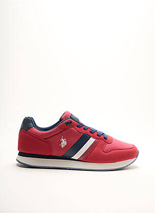 Baskets empiècements bout rond rouge U.S. POLO ASSN homme