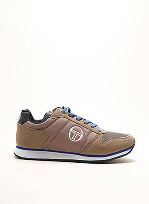 Baskets empiècements bout rond marron SERGIO TACCHINI homme