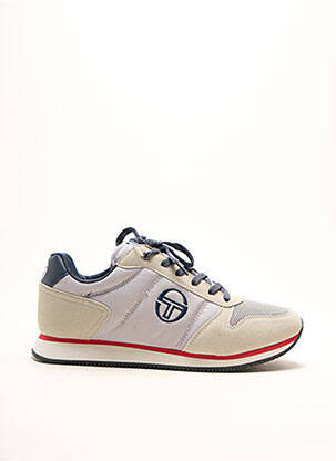 Baskets empiècements bout rond beige SERGIO TACCHINI homme