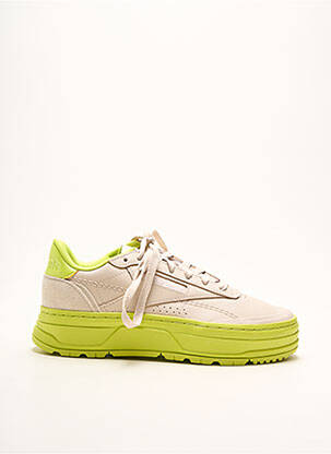 Baskets tissage satiné talon de 4 à 6cm beige REEBOK femme