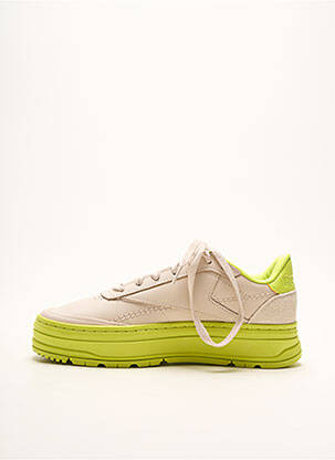 Baskets tissage satiné talon de 4 à 6cm beige REEBOK femme
