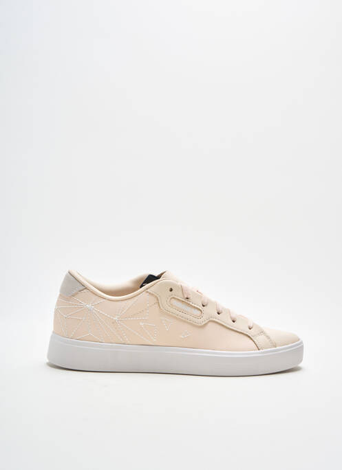 Baskets tissage satiné talon plat jusqu'à 3cm rose ADIDAS femme