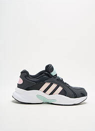 Baskets tissage satiné talon de 4 à 6cm noir ADIDAS femme