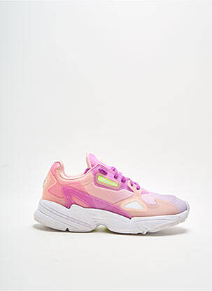 Baskets tissage satiné talon de 4 à 6cm rose ADIDAS femme