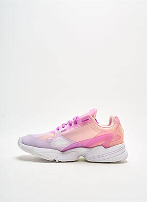 Baskets tissage satiné talon de 4 à 6cm rose ADIDAS femme