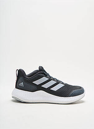 Baskets tissage toile bout rond noir ADIDAS unisexe