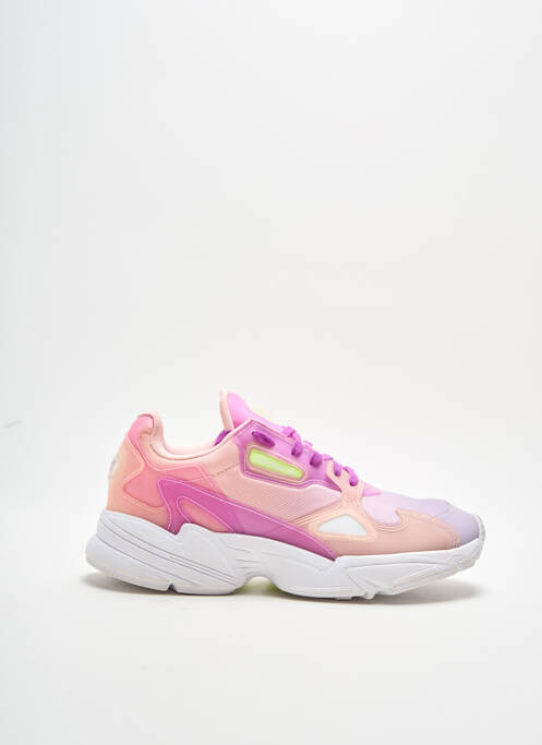 Baskets tissage satiné talon de 4 à 6cm rose ADIDAS femme