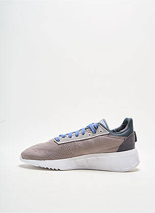 Baskets empiècements bout rond marron ADIDAS homme