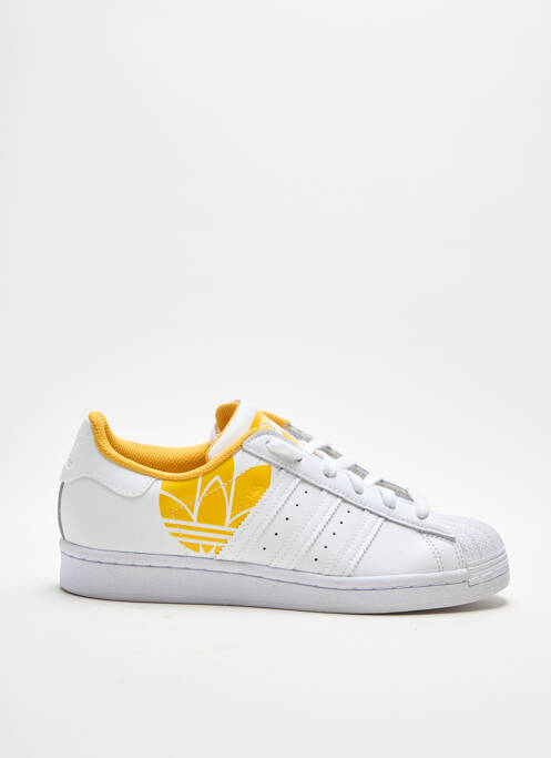 Baskets empiècements bout rond jaune ADIDAS homme