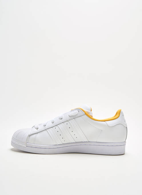 Baskets empiècements bout rond jaune ADIDAS homme
