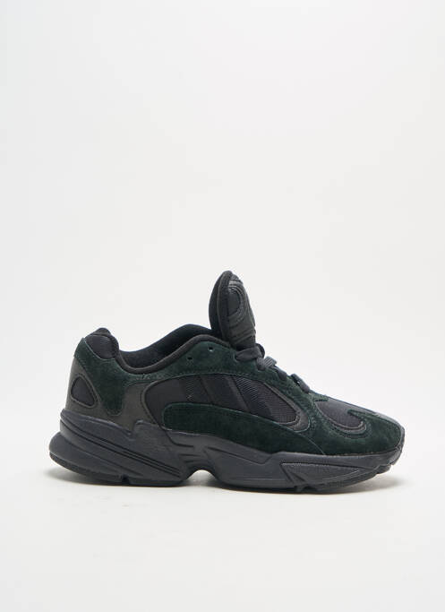 Baskets tissage satiné bout rond noir ADIDAS garcon