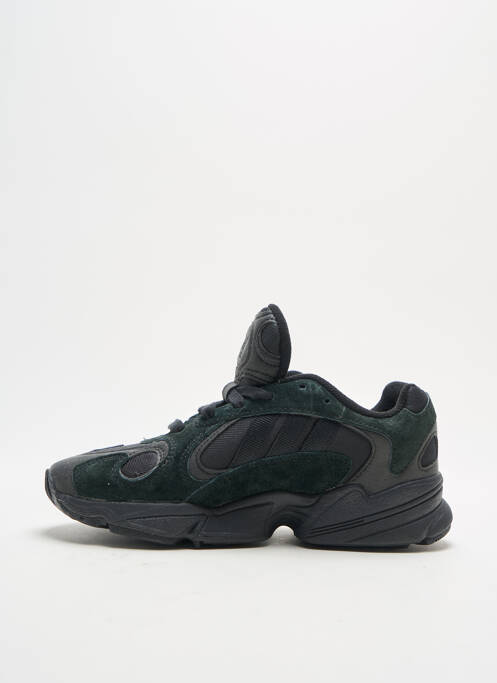 Baskets tissage satiné bout rond noir ADIDAS garcon