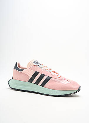 Baskets empiècements bout rond rose ADIDAS homme