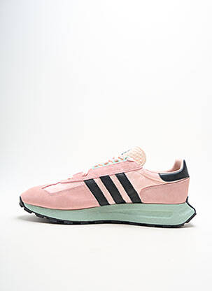 Baskets empiècements bout rond rose ADIDAS homme