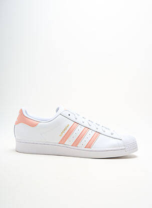 Baskets empiècements bout rond blanc ADIDAS homme