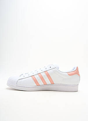 Baskets empiècements bout rond blanc ADIDAS homme