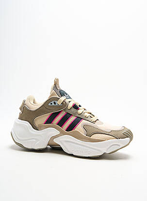 Baskets tissage satiné talon de 4 à 6cm vert ADIDAS femme