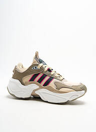 Baskets tissage satiné talon de 4 à 6cm vert ADIDAS femme
