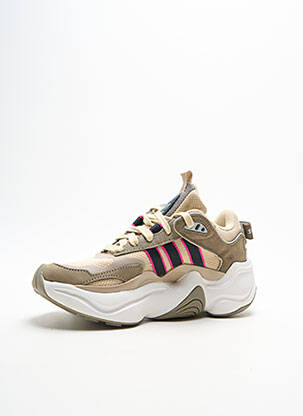 Baskets tissage satiné talon de 4 à 6cm vert ADIDAS femme