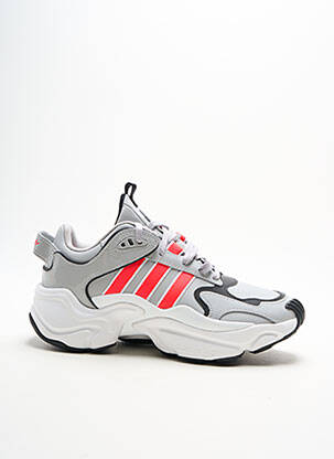 Baskets tissage satiné talon de 4 à 6cm gris ADIDAS femme