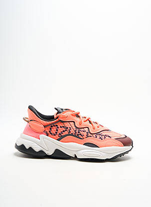 Baskets tissage toile bout rond orange ADIDAS unisexe