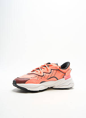 Baskets tissage toile bout rond orange ADIDAS unisexe