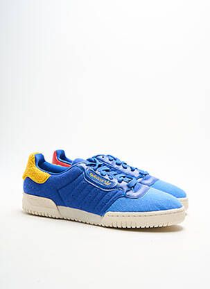 Baskets empiècements bout rond bleu ADIDAS homme