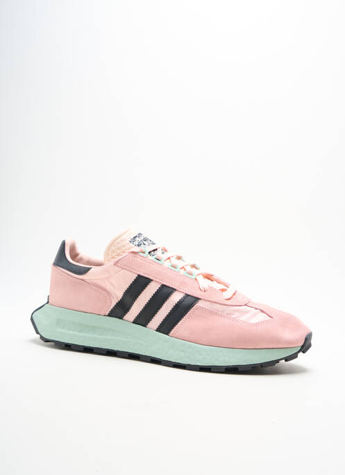Baskets empiècements bout rond rose ADIDAS homme