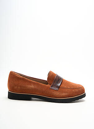 Mocassins tissage satiné talon plat jusqu'à 3cm orange DAMART femme