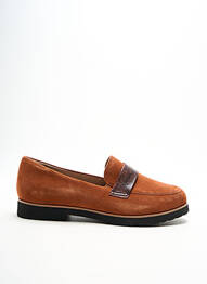 Mocassins tissage satiné talon plat jusqu'à 3cm orange DAMART femme