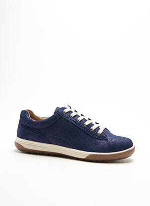 Baskets bout rond talon plat jusqu'à 3cm bleu DAMART femme