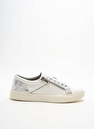 Baskets fermeture zip et lacets talon plat jusqu'à 3cm blanc DAMART femme