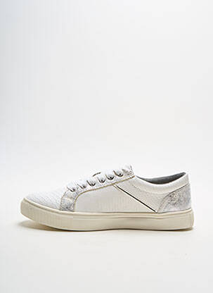 Baskets fermeture zip et lacets talon plat jusqu'à 3cm blanc DAMART femme