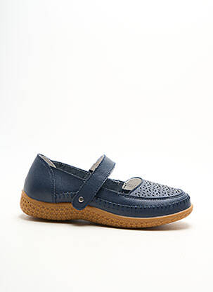 Ballerines matière lisse talon plat jusqu'à 3cm bleu DAMART femme