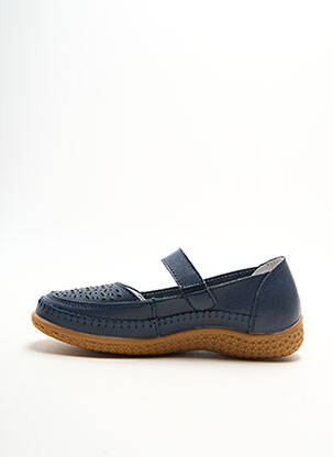 Ballerines matière lisse talon plat jusqu'à 3cm bleu DAMART femme