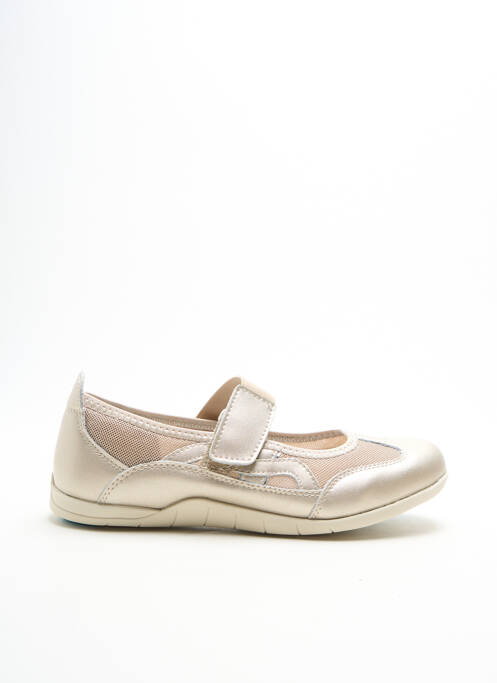 Ballerines fermeture scratch talon plat jusqu'à 3cm beige DAMART femme