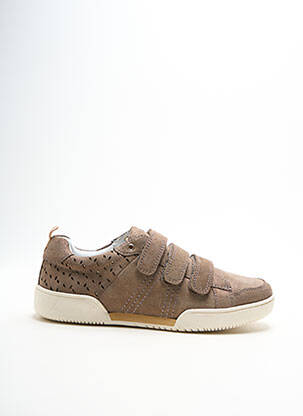 Baskets bout rond talon plat jusqu'à 3cm marron DAMART femme