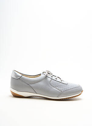 Baskets tissage satiné talon plat jusqu'à 3cm gris DAMART femme