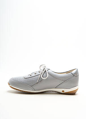 Baskets tissage satiné talon plat jusqu'à 3cm gris DAMART femme