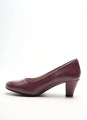 Escarpins tissage satiné talon de 4 à 6cm violet DAMART femme