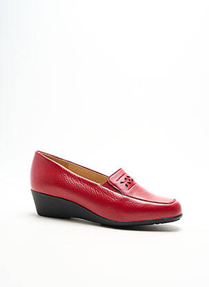 Mocassins matière lisse talon de 4 à 6cm rouge DAMART femme