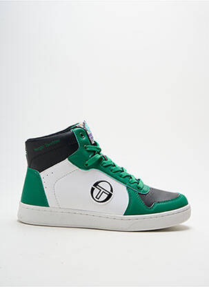 Baskets empiècements bout rond vert SERGIO TACCHINI homme