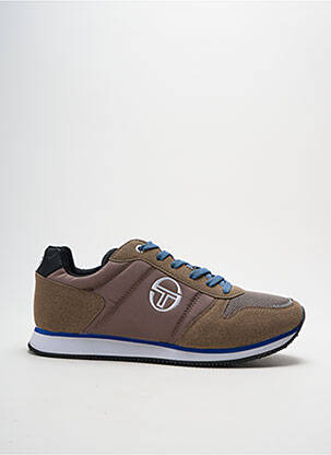 Baskets empiècements bout rond vert SERGIO TACCHINI homme