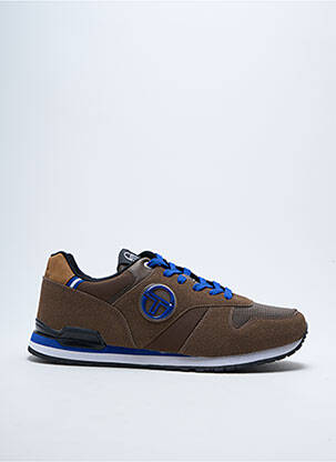 Baskets empiècements bout rond marron SERGIO TACCHINI homme