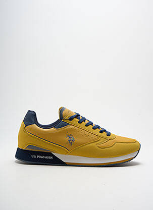 Baskets empiècements bout rond jaune U.S. POLO ASSN homme