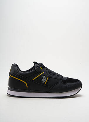 Baskets empiècements bout rond noir U.S. POLO ASSN homme