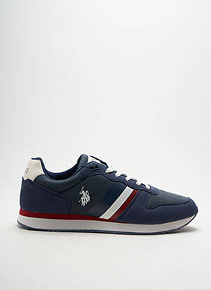 Baskets empiècements bout rond bleu U.S. POLO ASSN homme