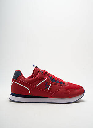 Baskets empiècements bout rond rouge U.S. POLO ASSN homme